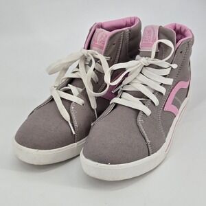 Airspeed Footwear High Top Skate Shoes Grey Pink‎ Canvas Sneakers Womens 6